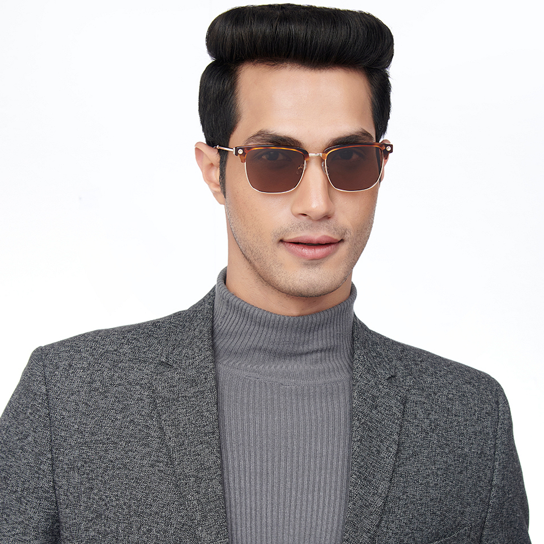 John Jacobs Gold Full Rim Clubmaster right side