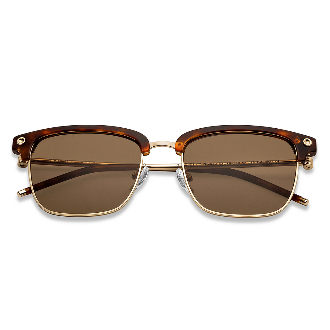 John Jacobs Gold Full Rim Clubmaster left side