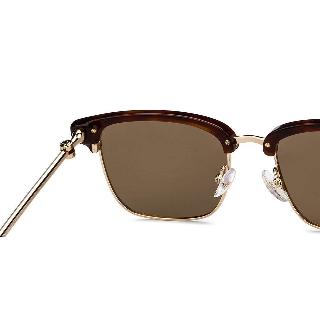 John Jacobs Gold Full Rim Clubmaster right side