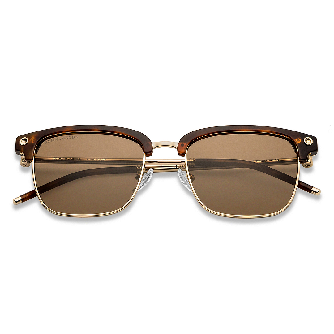 John Jacobs Gold Full Rim Clubmaster left side