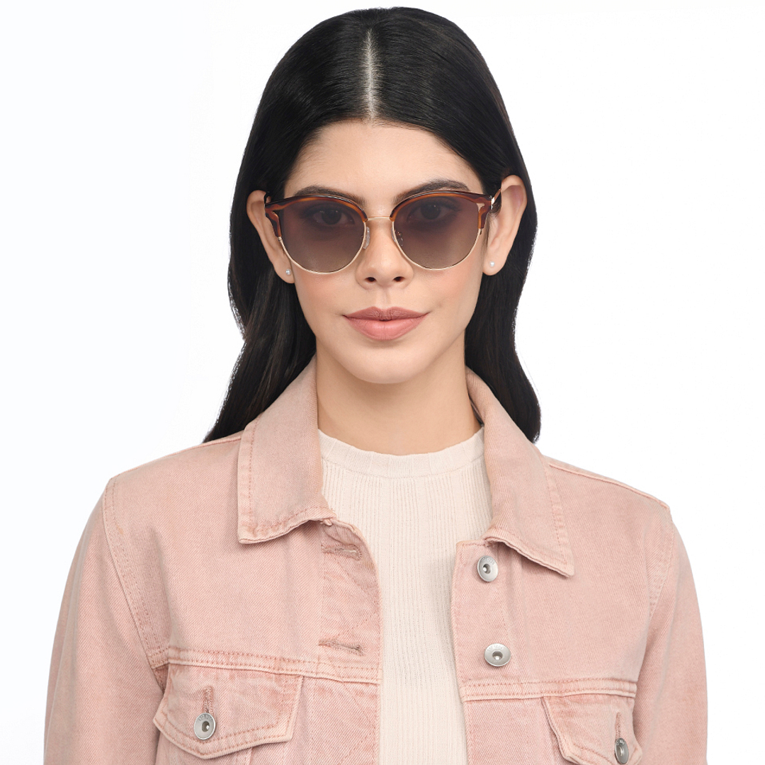John Jacobs Gold Full Rim Cat Eye right side