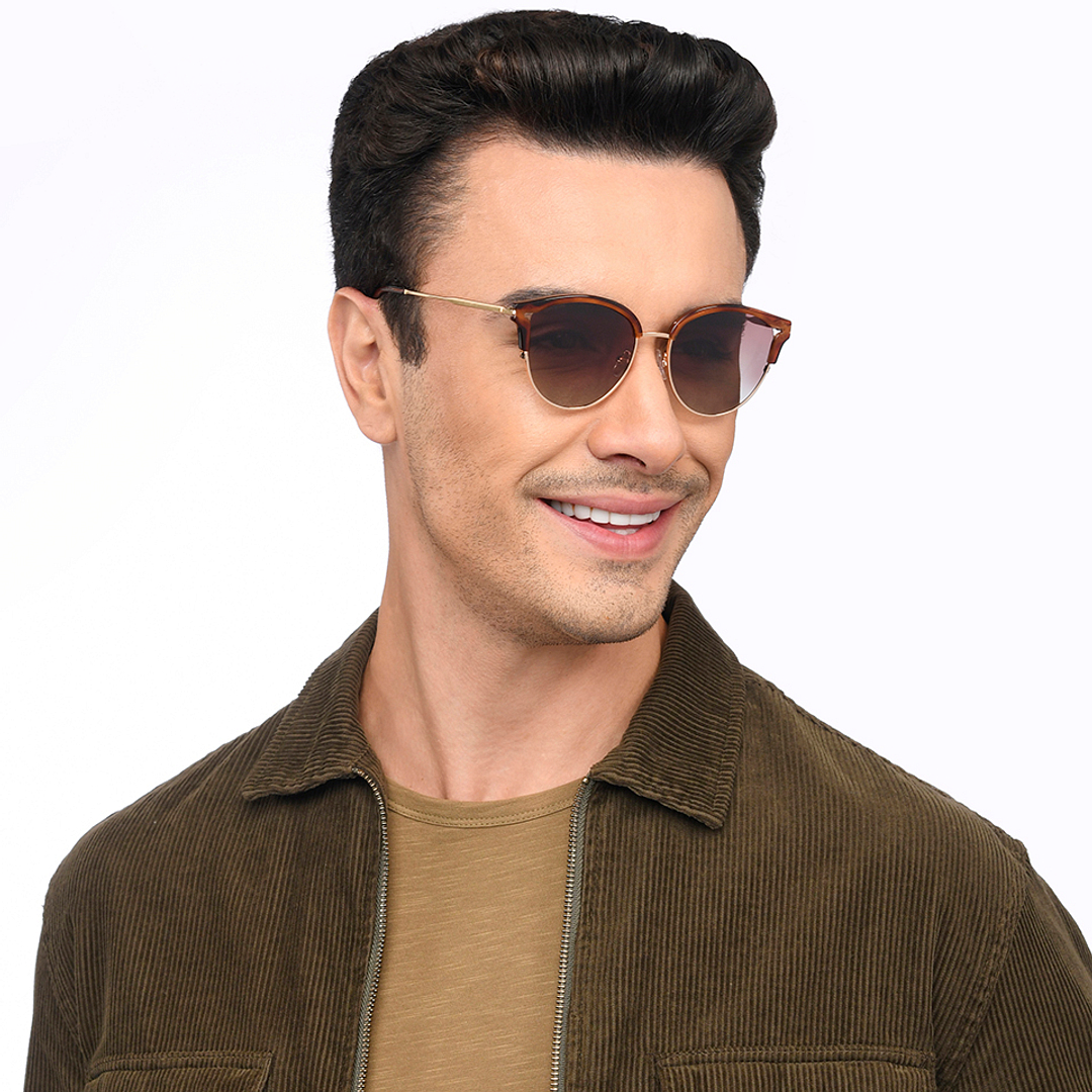 John Jacobs Gold Full Rim Cat Eye right side