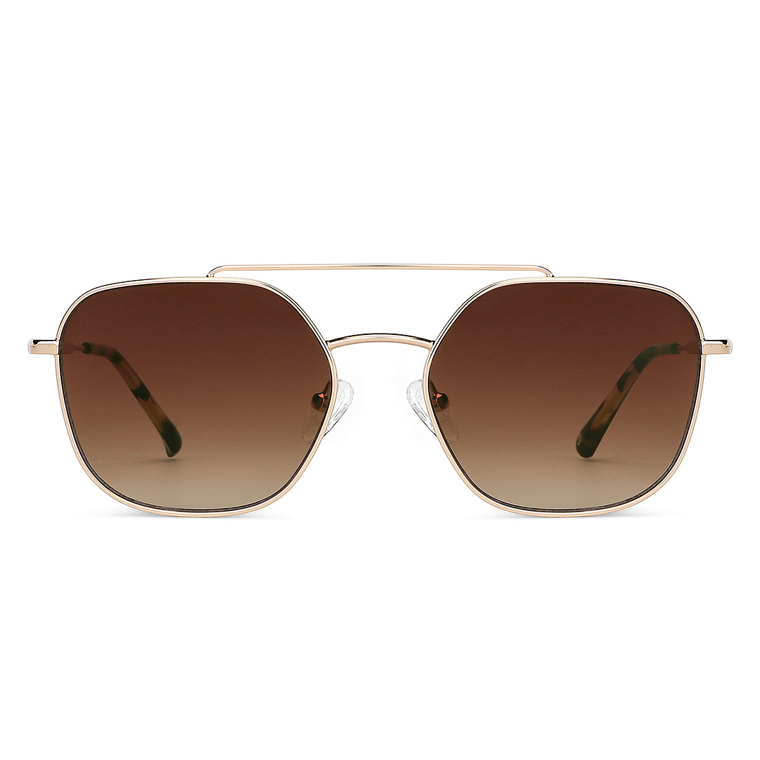 John Jacobs Gold Full Rim Aviator right side