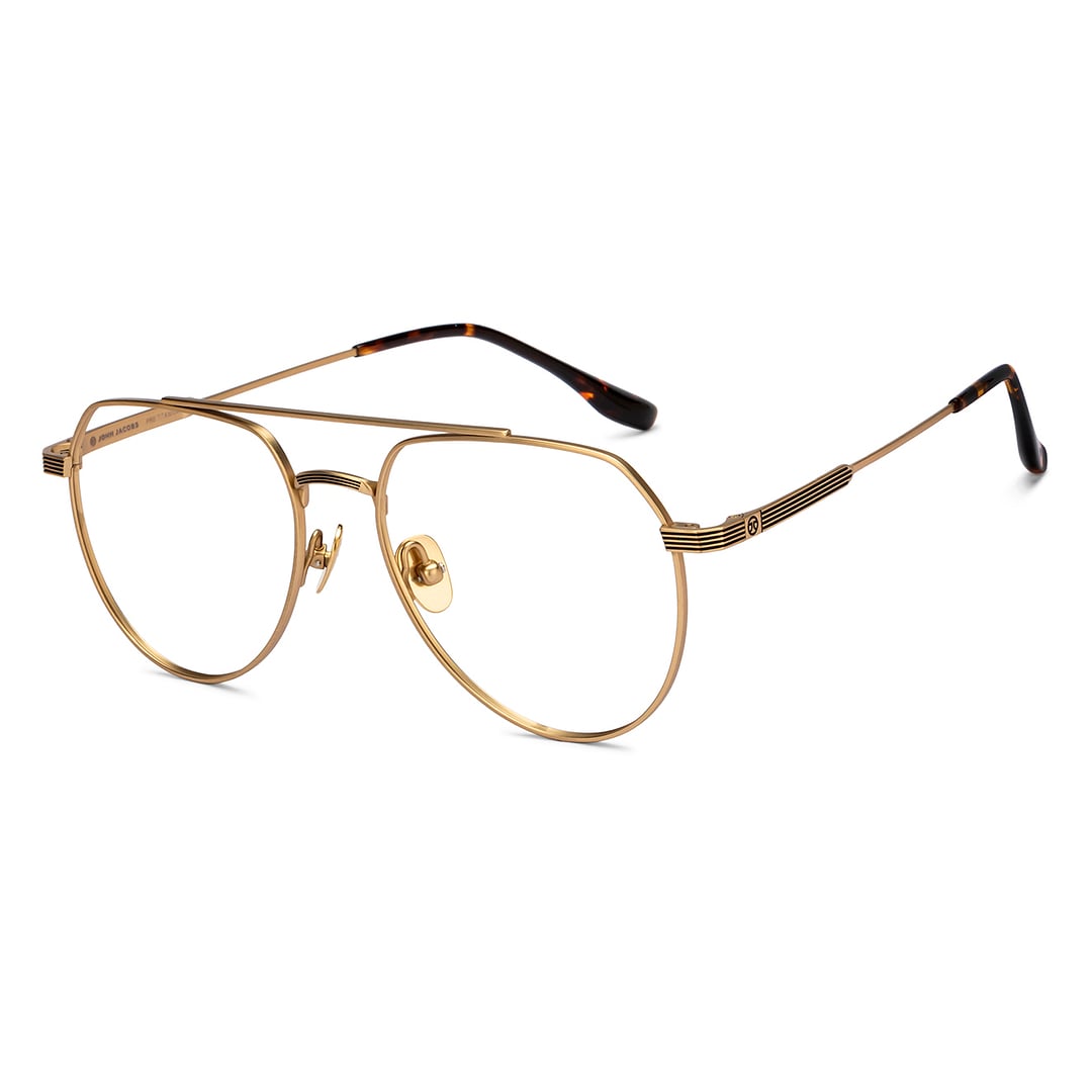 John Jacobs Gold Full Rim Aviator right side