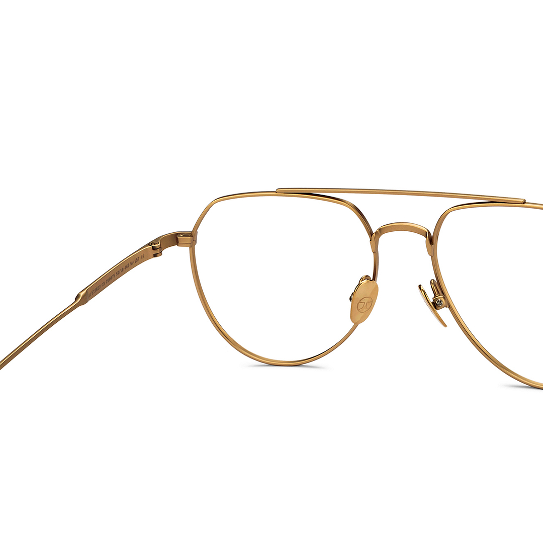 John Jacobs Gold Full Rim Aviator right side
