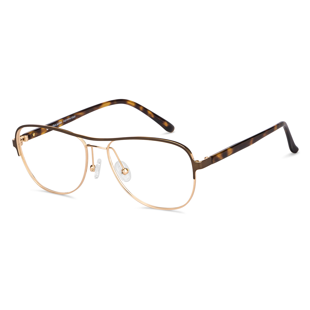 John Jacobs Online Gold Full Rim Aviator left side