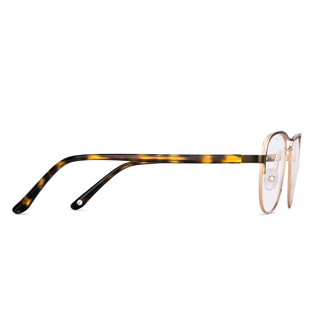 John Jacobs Online Gold Full Rim Aviator left side