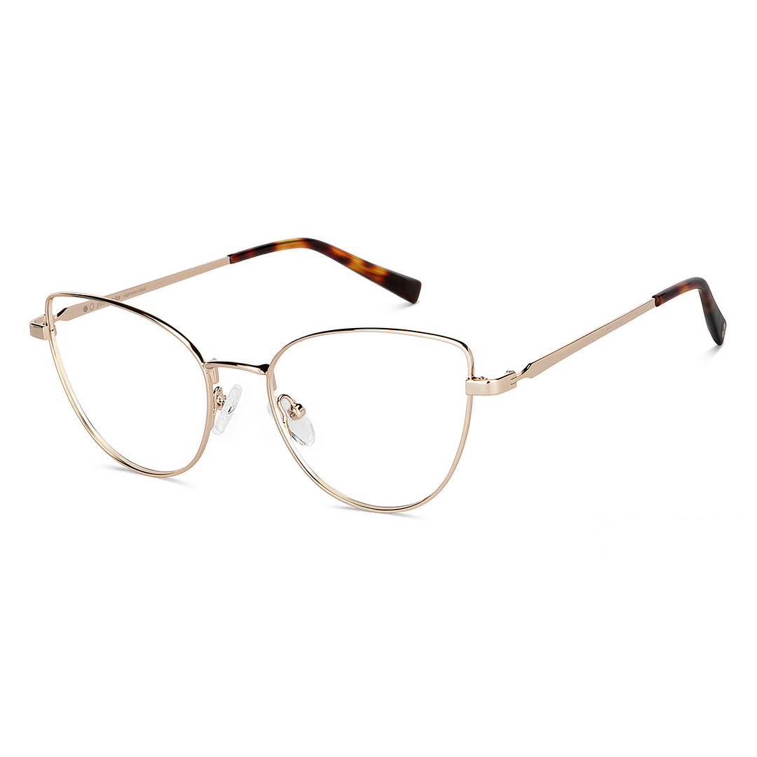 John Jacobs Online Gold Full Rim Cat Eye left side