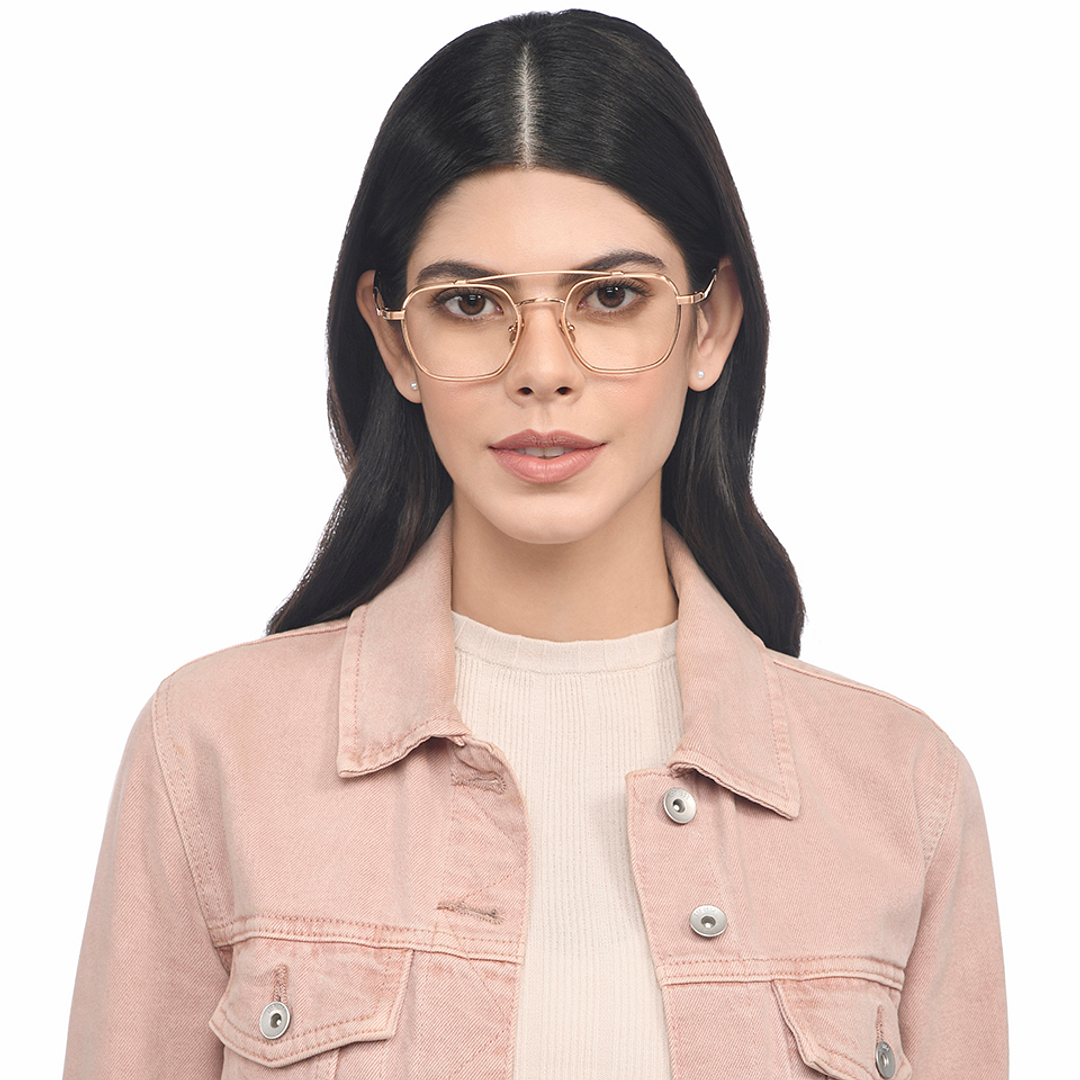 John Jacobs Online Gold Full Rim Geometric left side