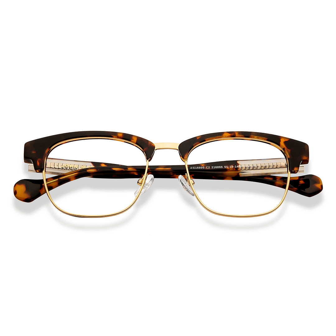 John Jacobs Gold Full Rim Clubmaster left side