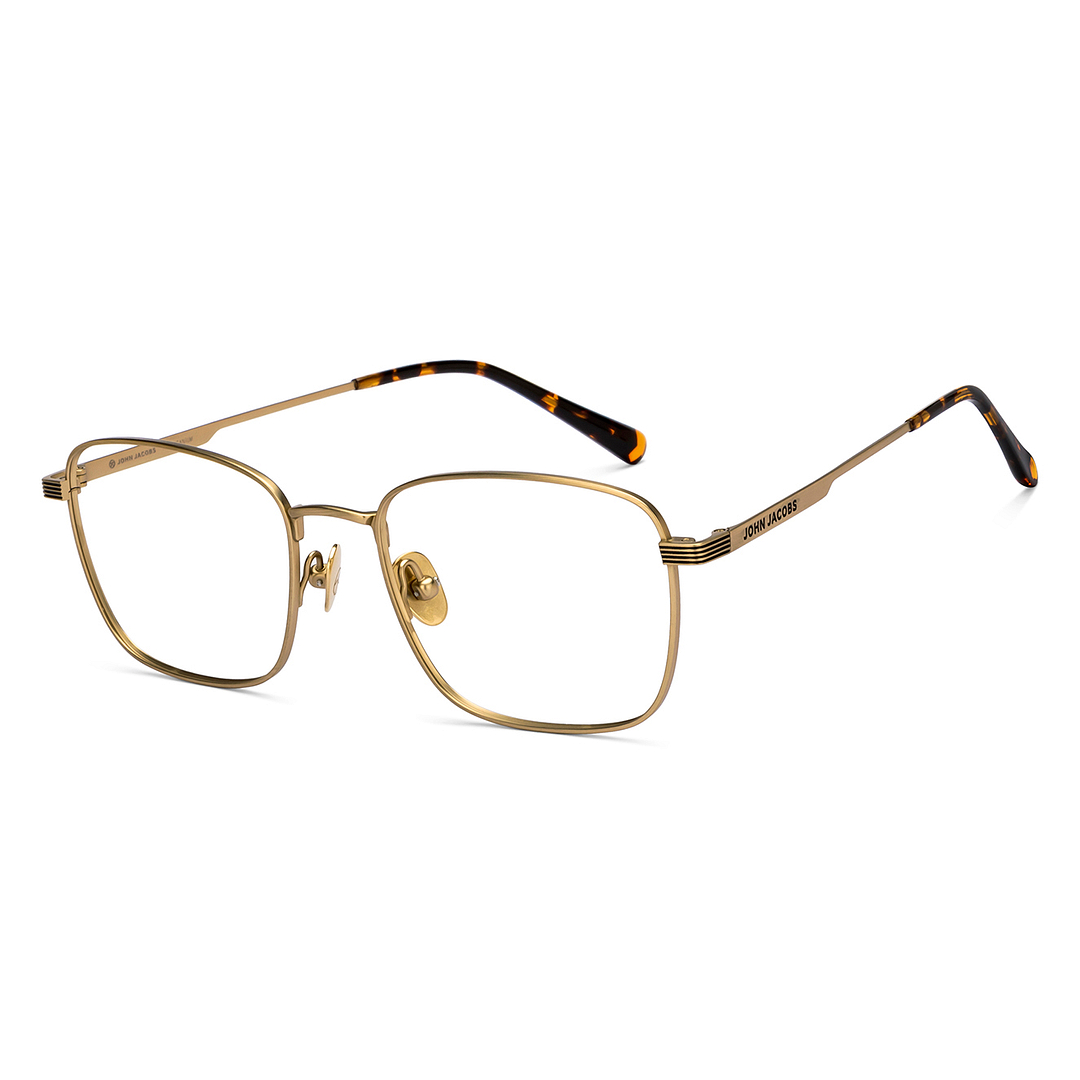 John Jacobs Gold Full Rim Square right side