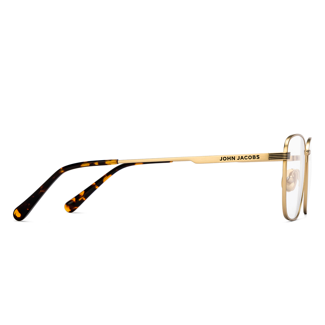 John Jacobs Gold Full Rim Square left side