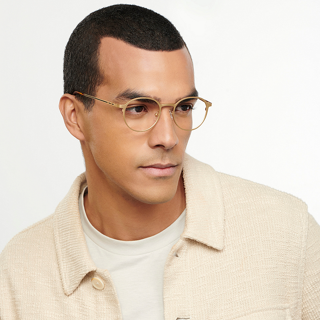 John Jacobs Online Gold Full Rim Round right side