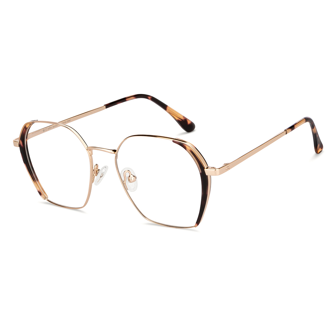 John Jacobs Online Gold Full Rim Geometric right side