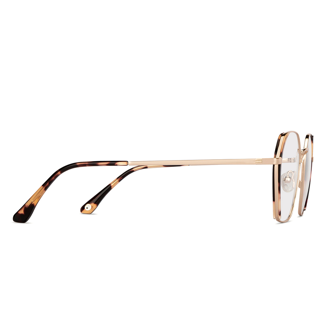 John Jacobs Online Gold Full Rim Geometric left side