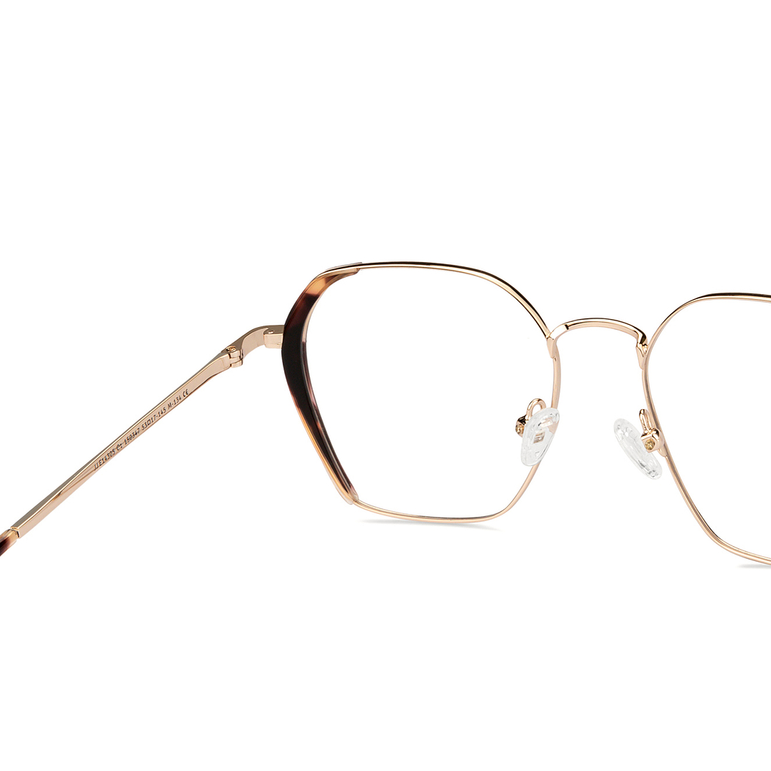 John Jacobs Online Gold Full Rim Geometric right side