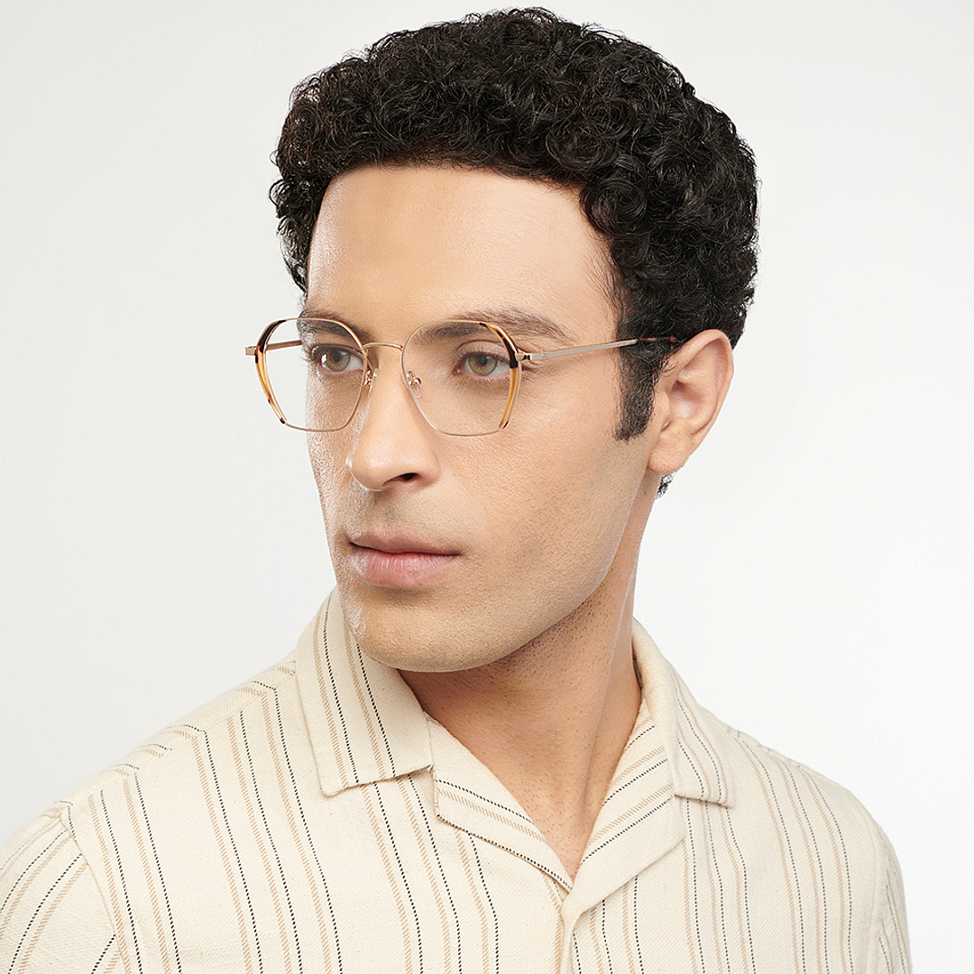 John Jacobs Online Gold Full Rim Round right side