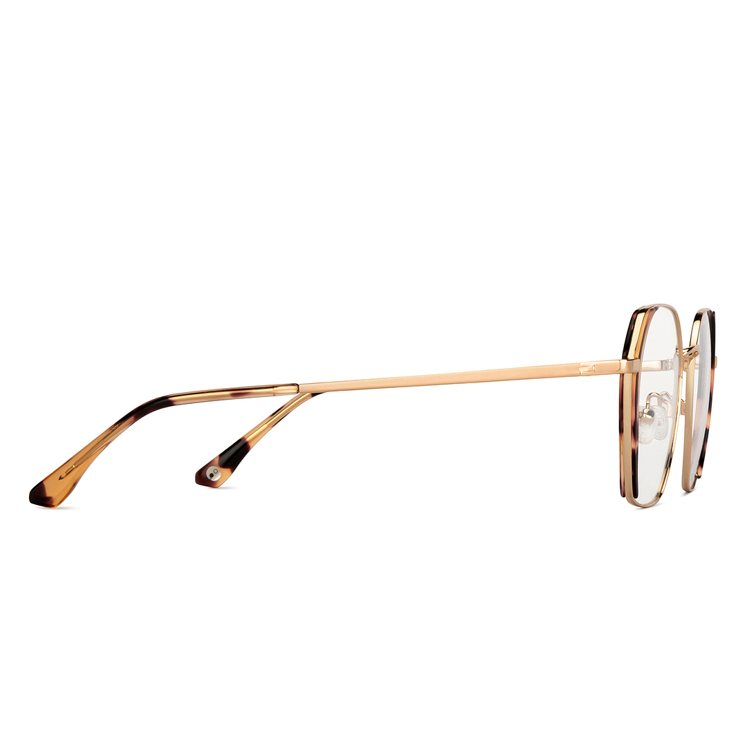 John Jacobs Online Gold Full Rim Round left side