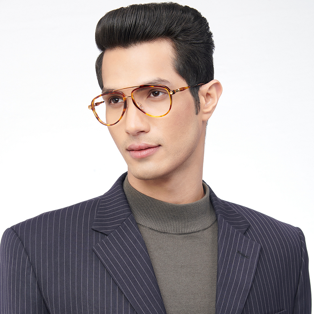 John Jacobs Online Gold Full Rim Aviator left side