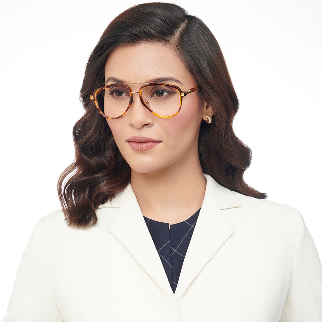 John Jacobs Online Gold Full Rim Aviator left side