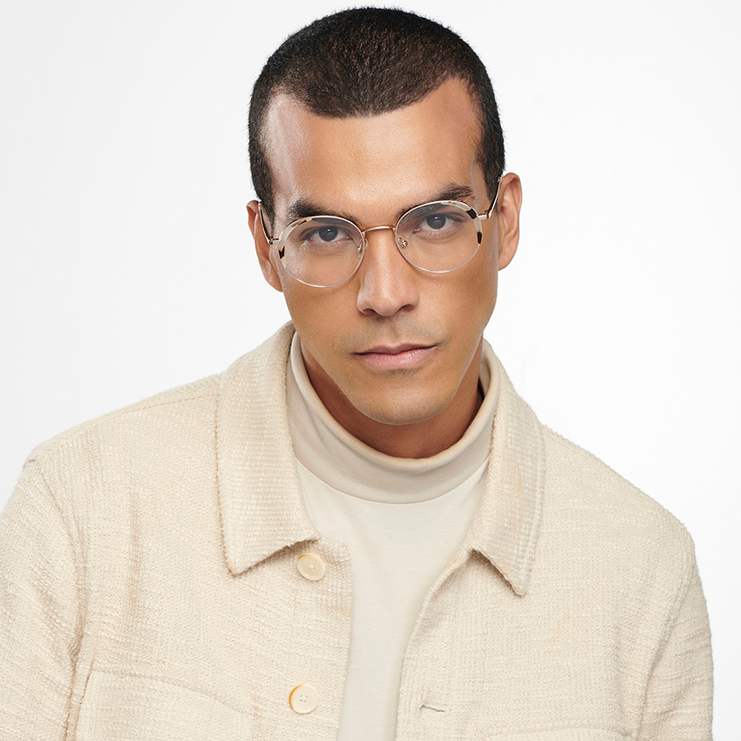 John Jacobs Online Gold Full Rim Round right side