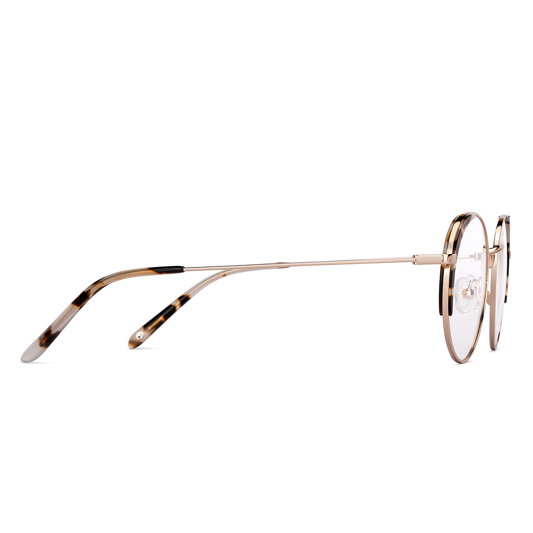 John Jacobs Online Gold Full Rim Round left side