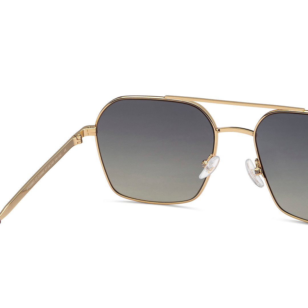 John Jacobs Gold Full Rim Square right side