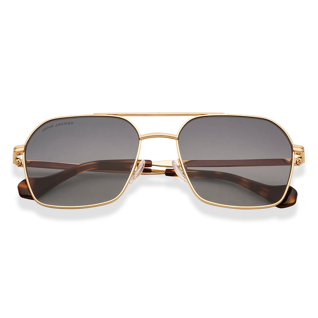 John Jacobs Gold Full Rim Square left side