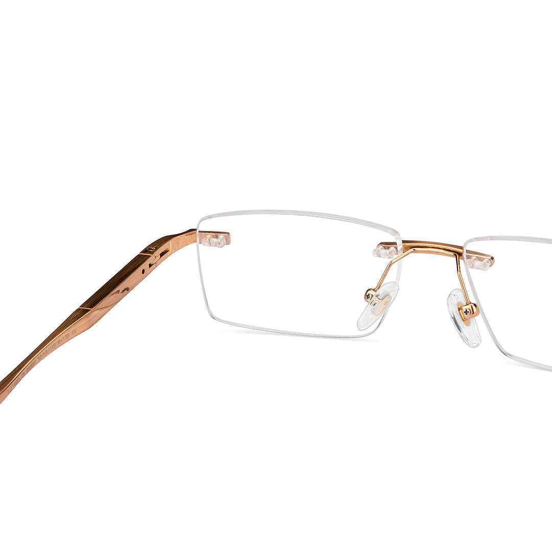 John Jacobs Online Gold Rimless Rectangle right side