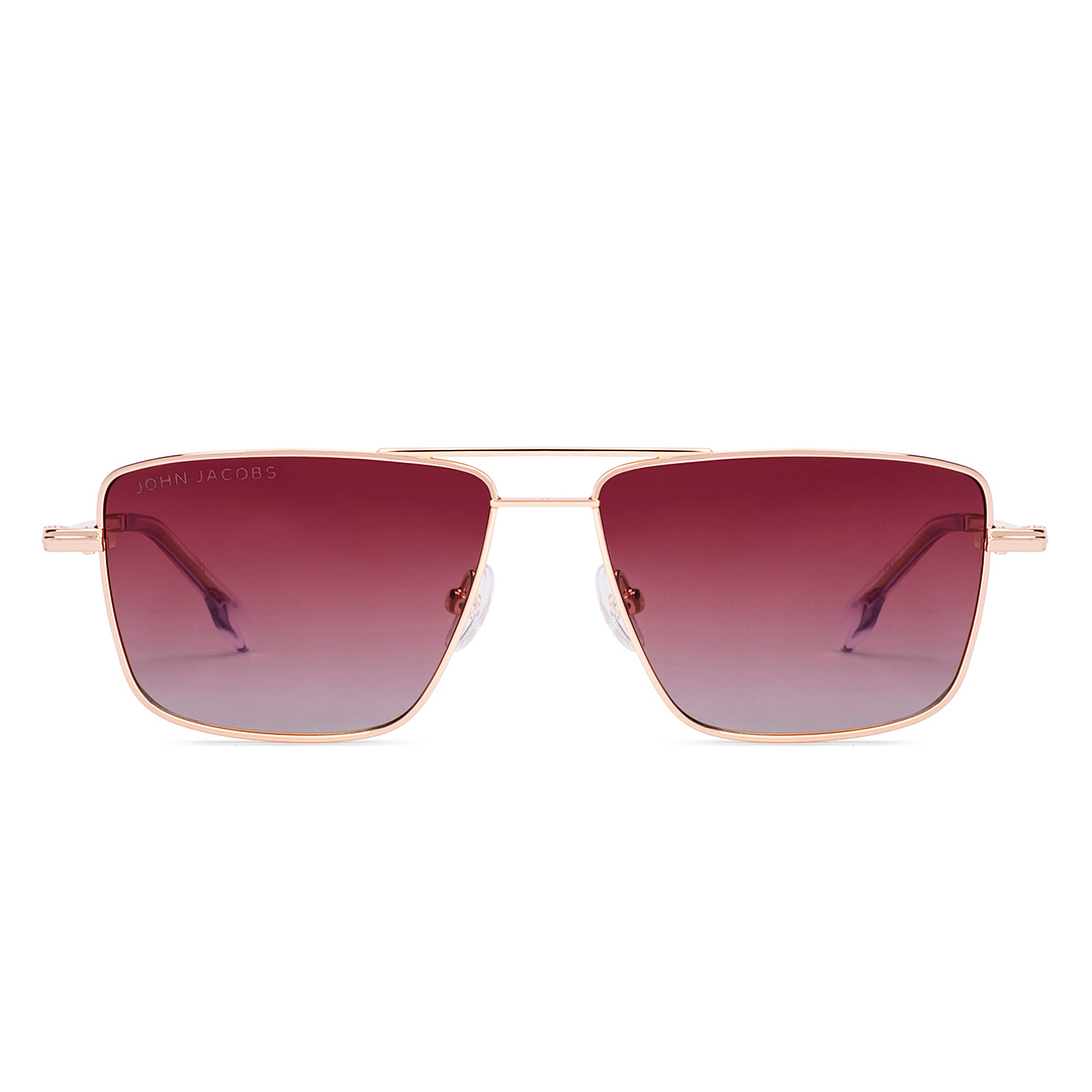 John Jacobs Gold Full Rim Square right side