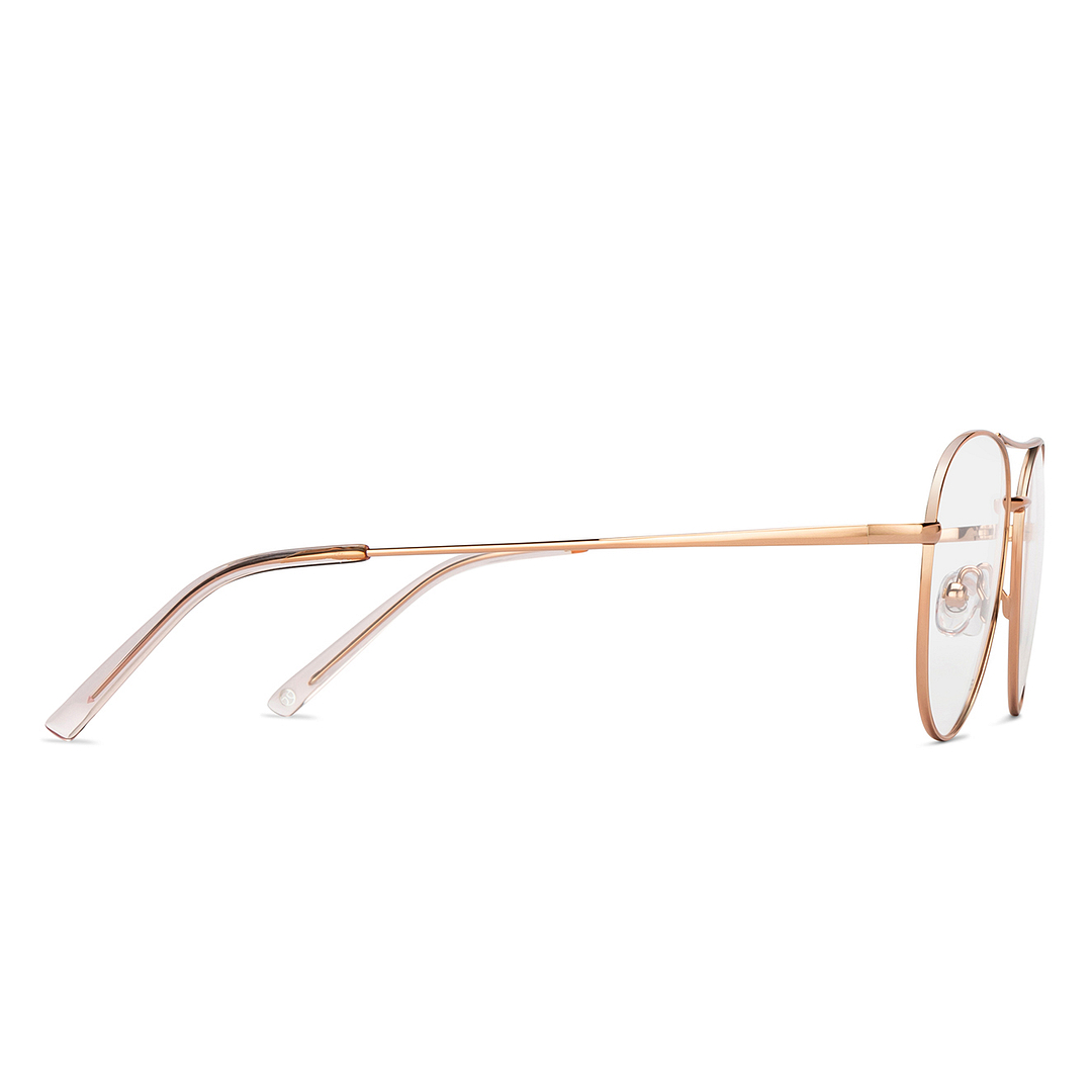 John Jacobs Online Gold Full Rim Aviator left side