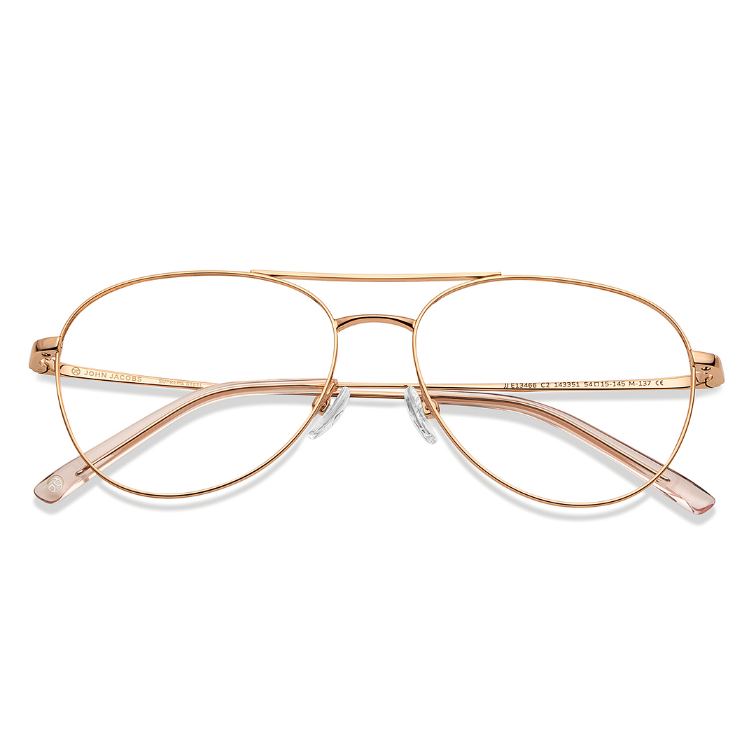 John Jacobs Online Gold Full Rim Aviator left side