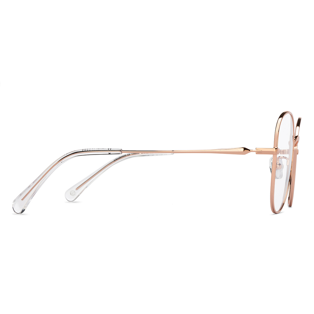 John Jacobs Gold Full Rim Cat Eye left side