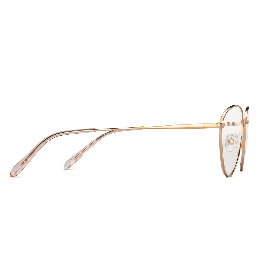 John Jacobs Online Gold Full Rim Cat Eye left side