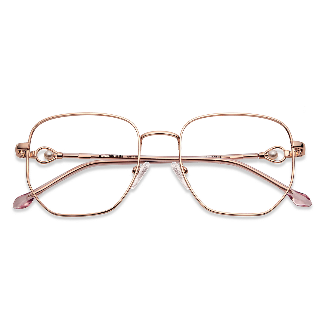 John Jacobs Online Gold Full Rim Square left side