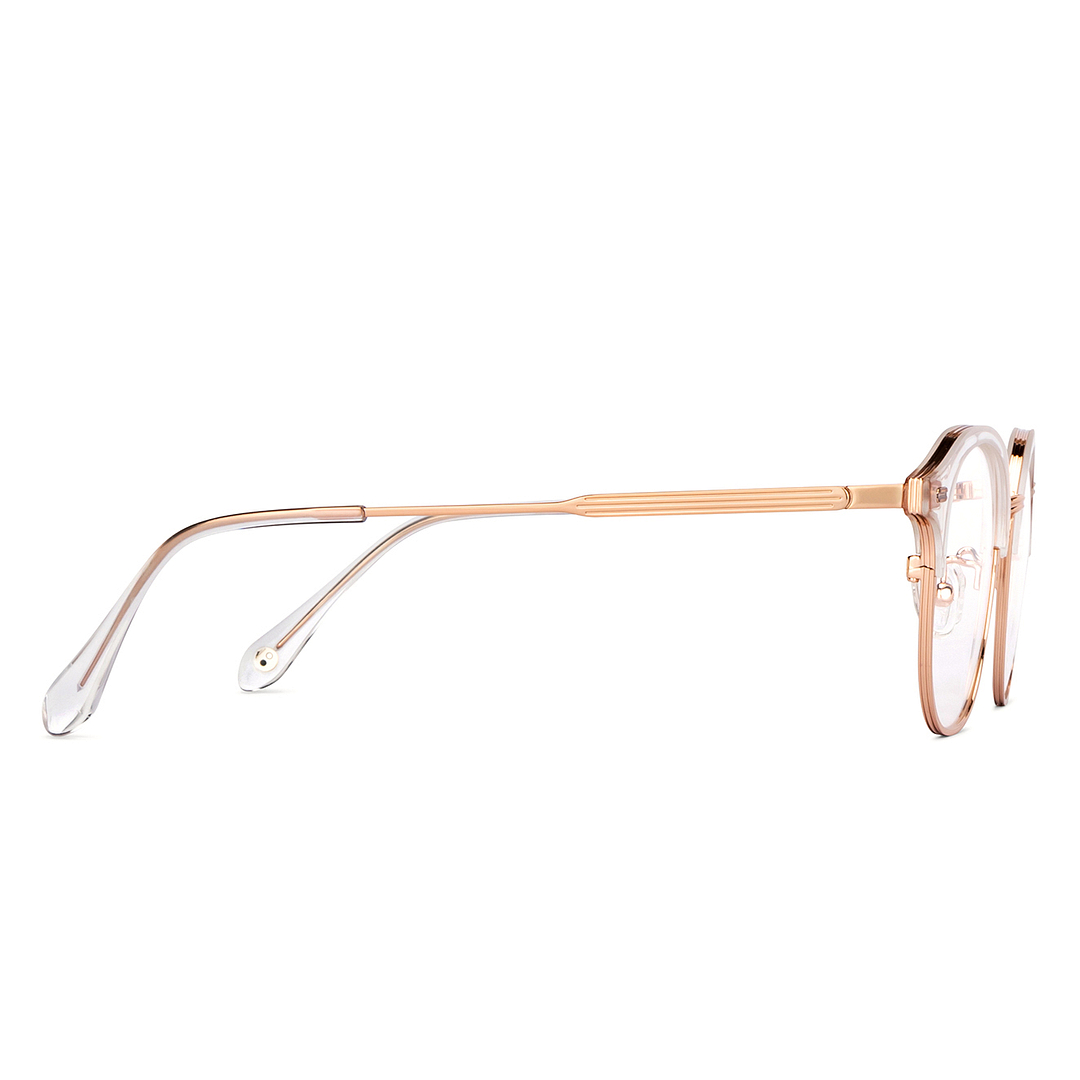 John Jacobs Online Crystal Transparent Full Rim Round left side