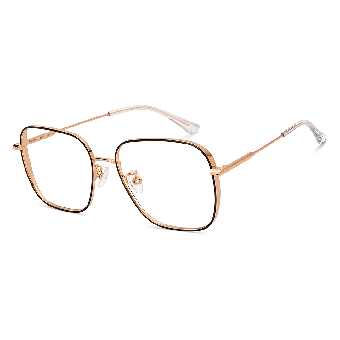 John Jacobs Gold Full Rim Square left side