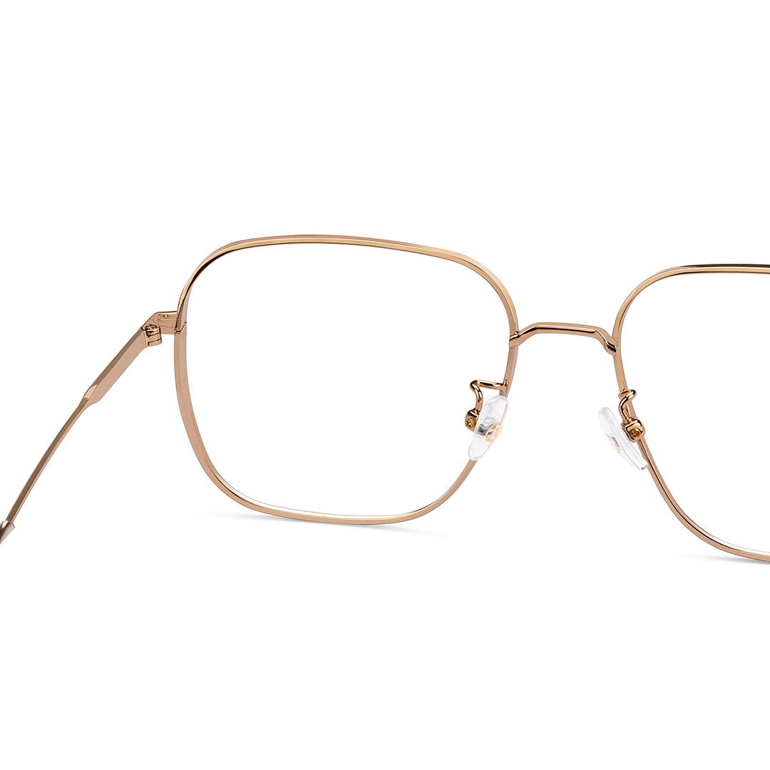 John Jacobs Gold Full Rim Square left side