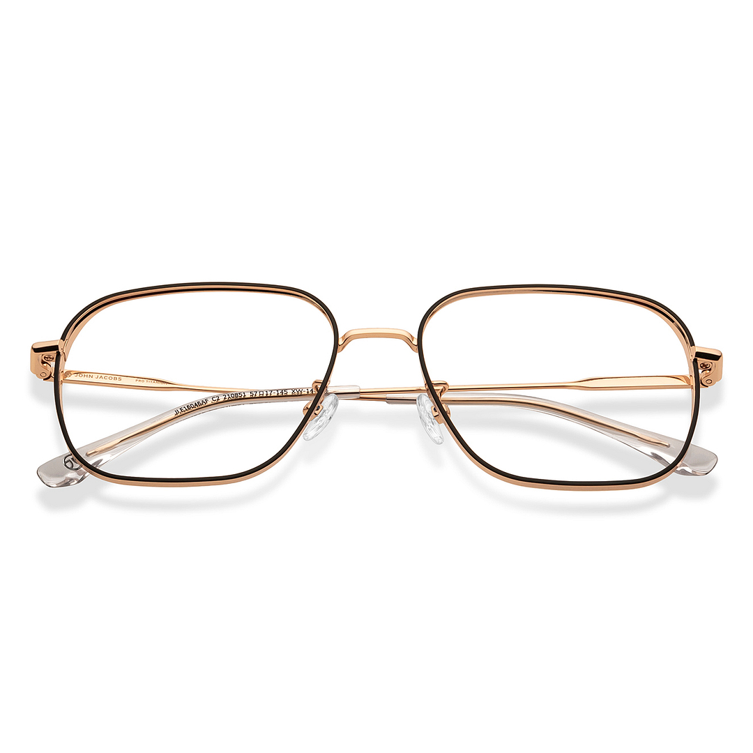 John Jacobs Gold Full Rim Square right side