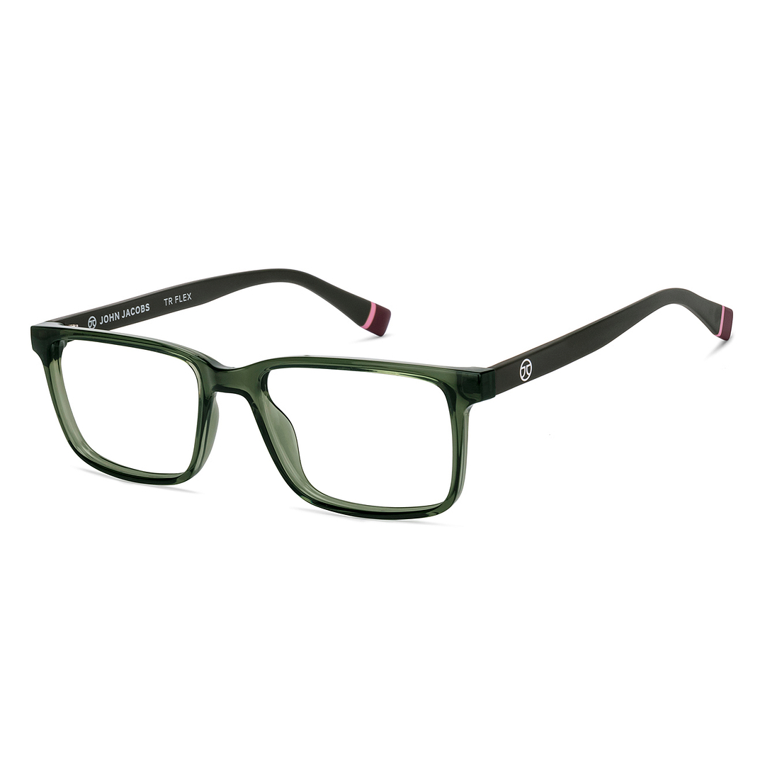 Necoco green-brown-full-rim-rectangle