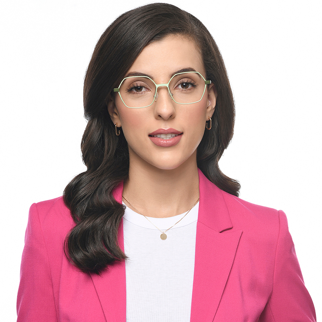 John Jacobs Online Green Full Rim Geometric right side