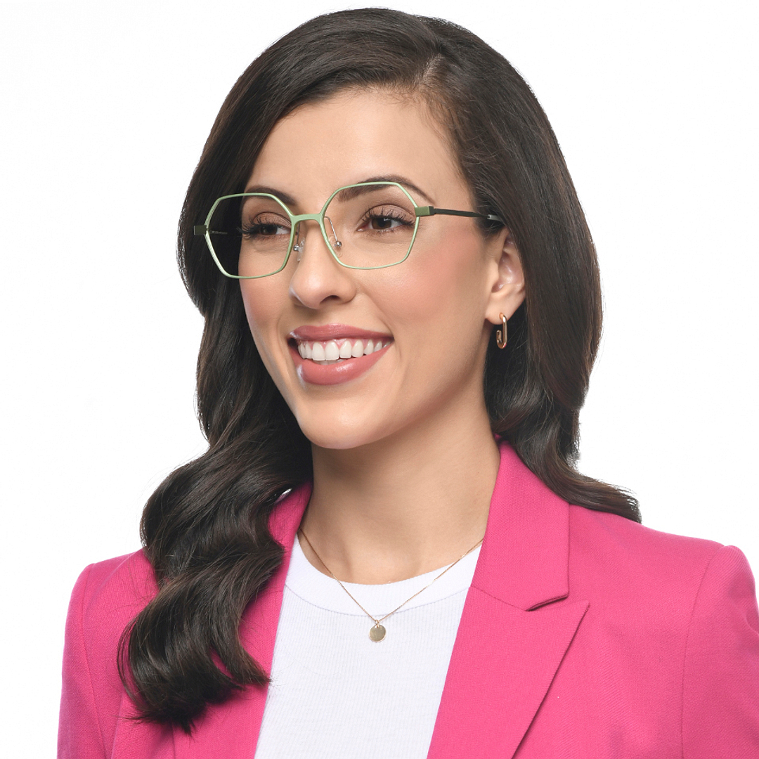 John Jacobs Online Green Full Rim Geometric left side