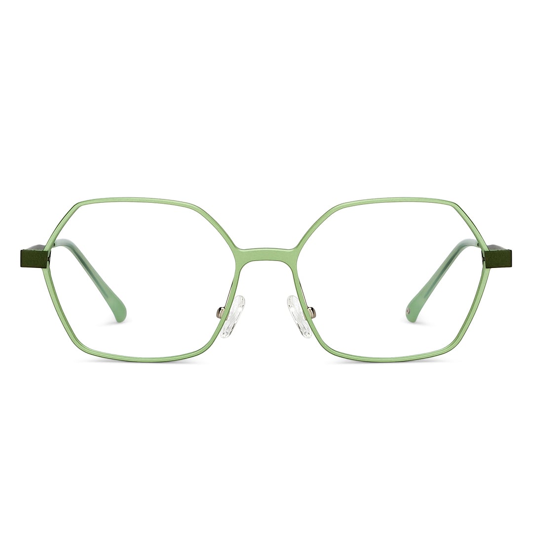 John Jacobs Online Green Full Rim Geometric left side