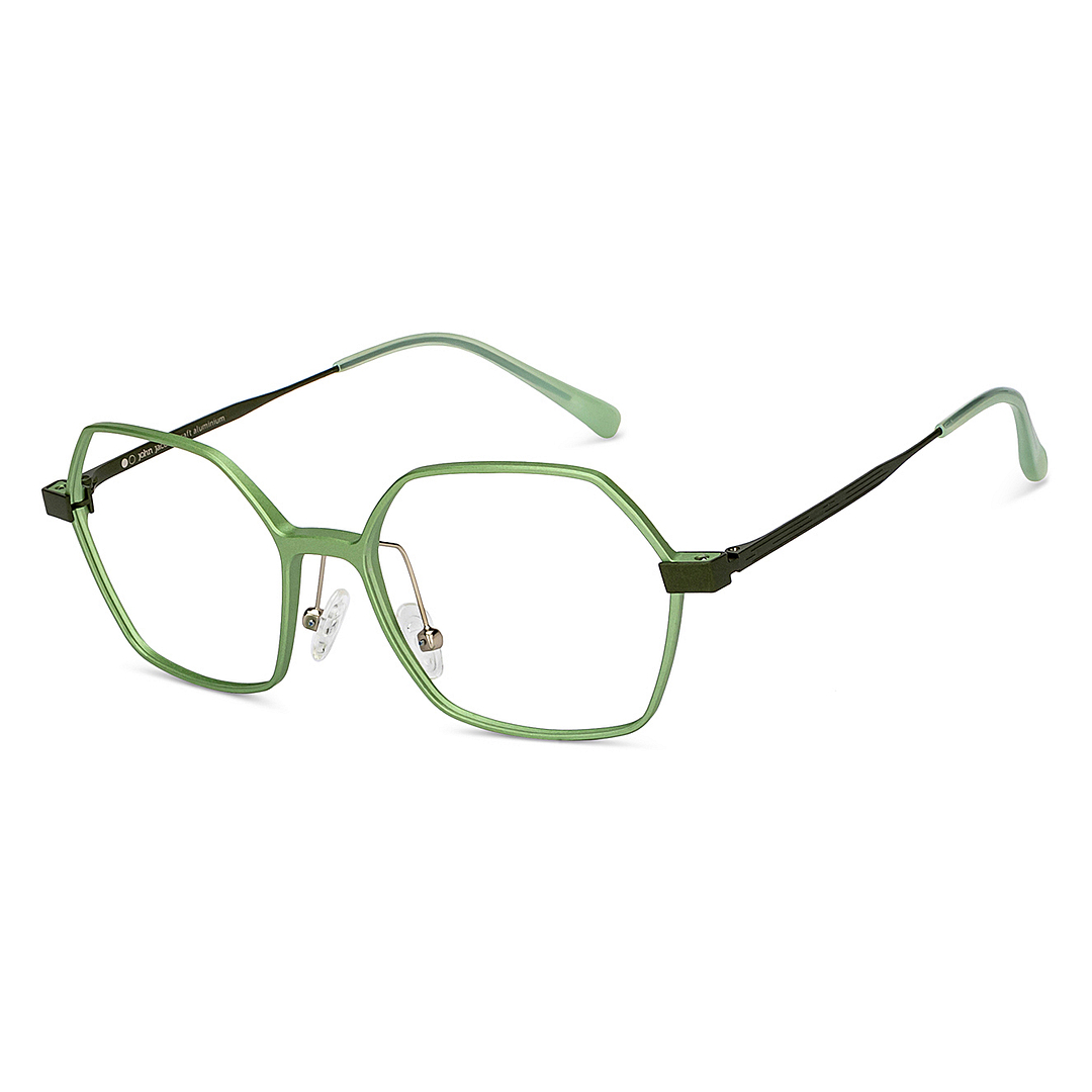 John Jacobs Online Green Full Rim Geometric right side