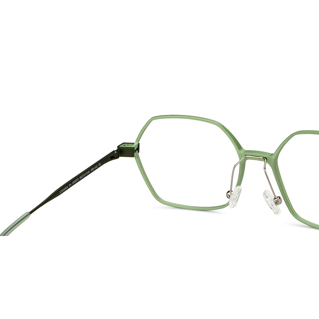 John Jacobs Online Green Full Rim Geometric right side