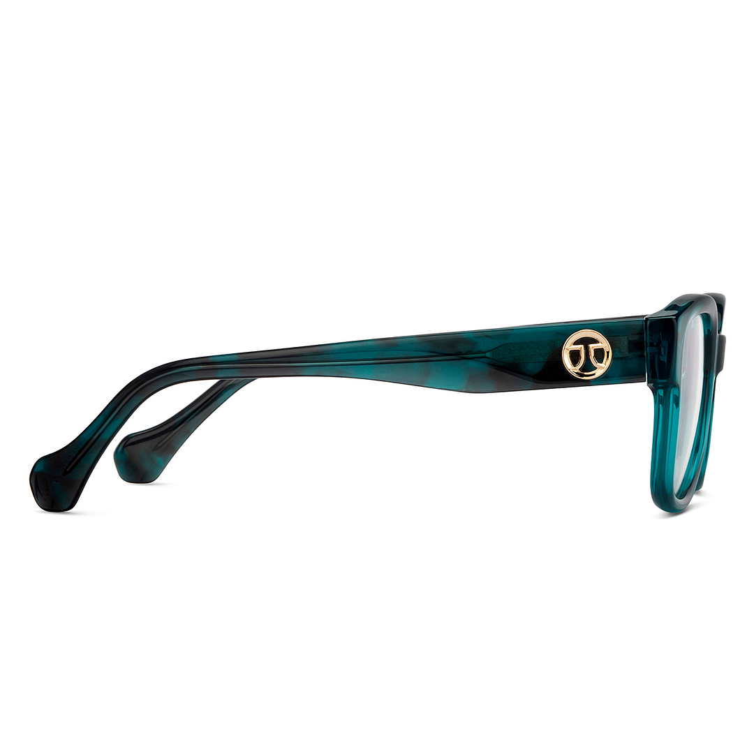 John Jacobs Green Full Rim Square left side