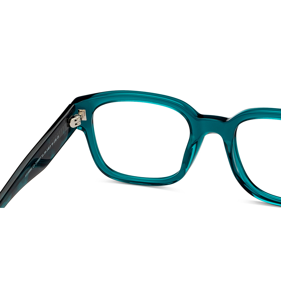 John Jacobs Green Full Rim Square right side