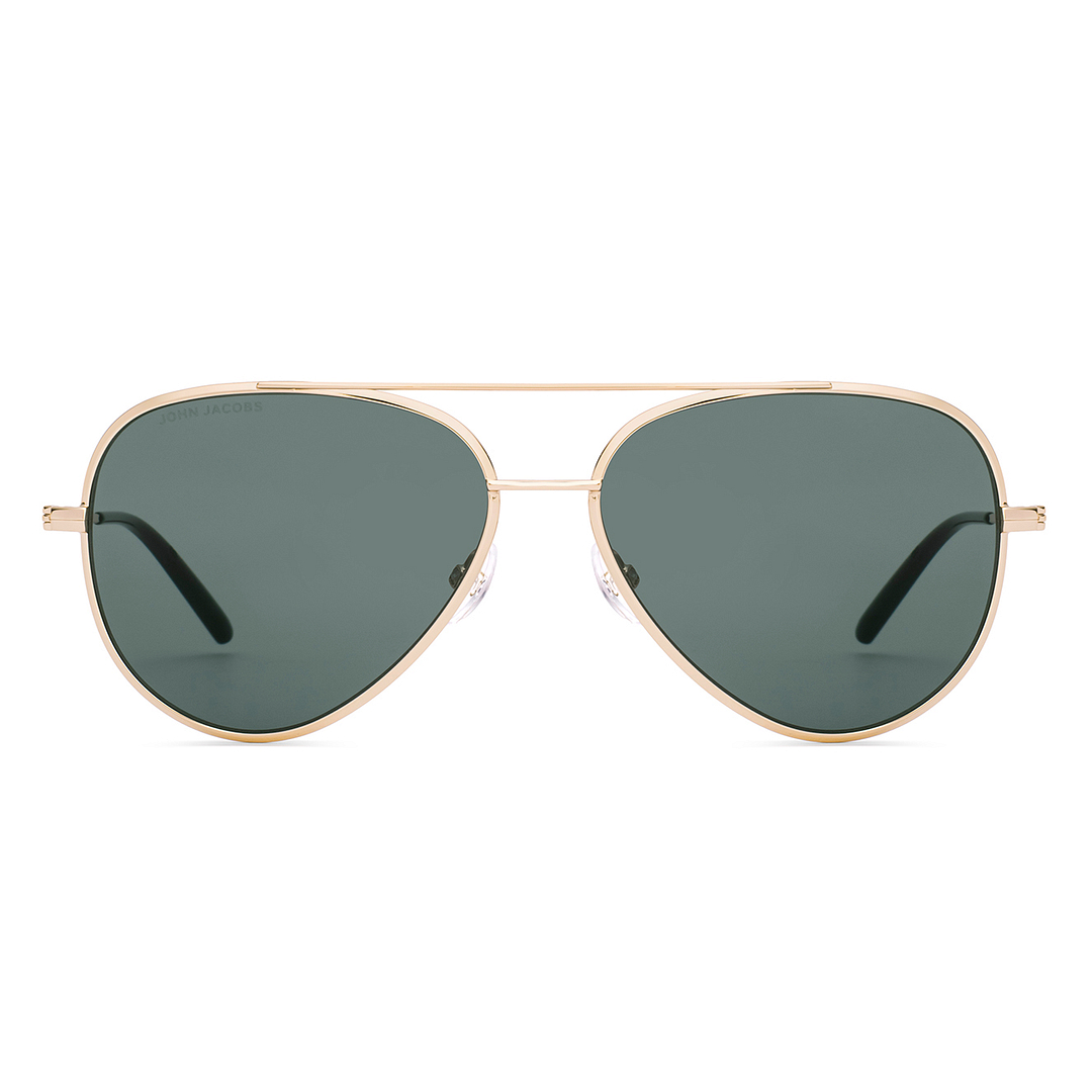 John Jacobs Gold Full Rim Aviator right side