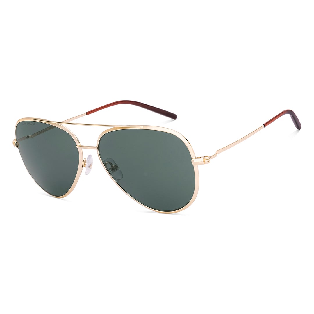 John Jacobs Gold Full Rim Aviator left side