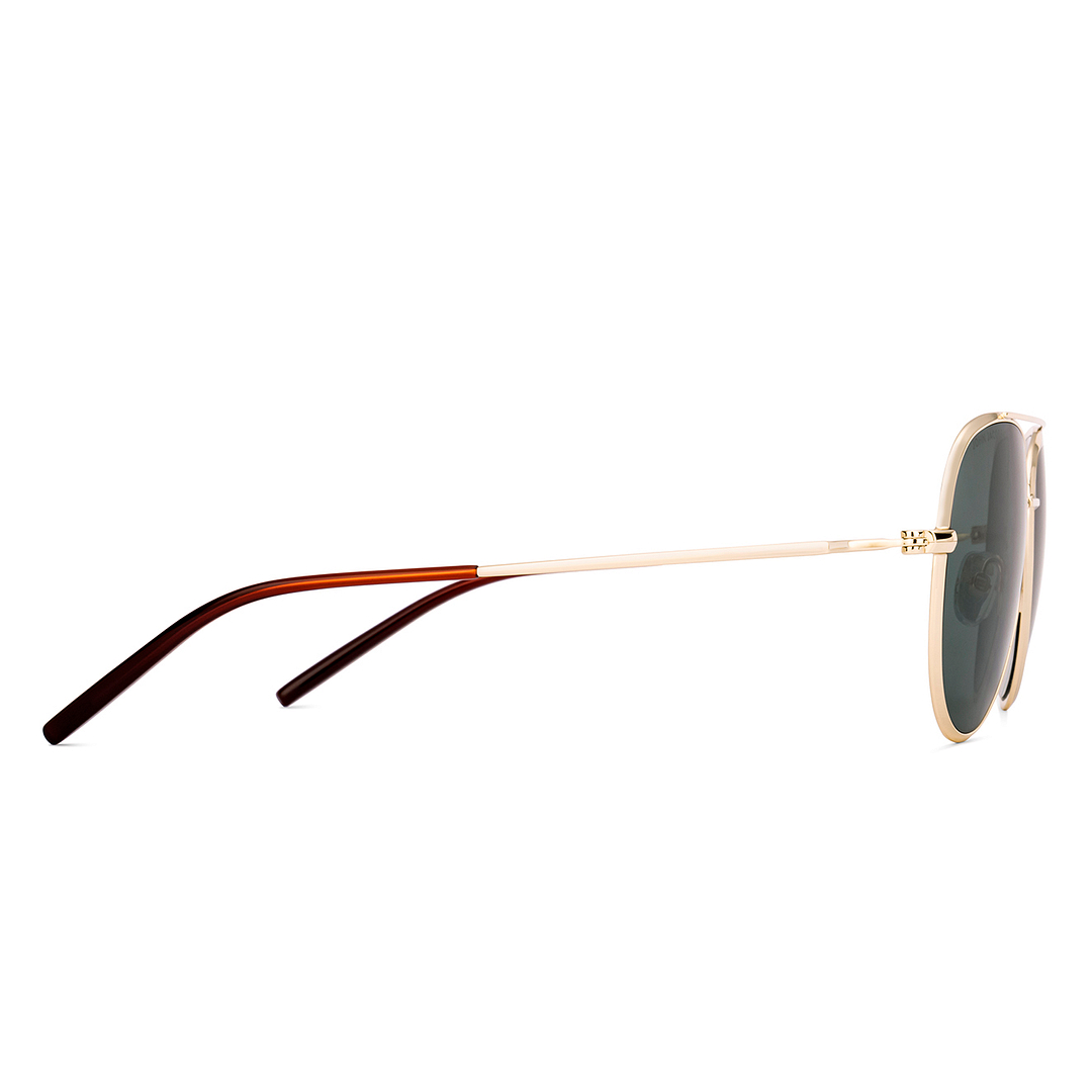 John Jacobs Gold Full Rim Aviator left side